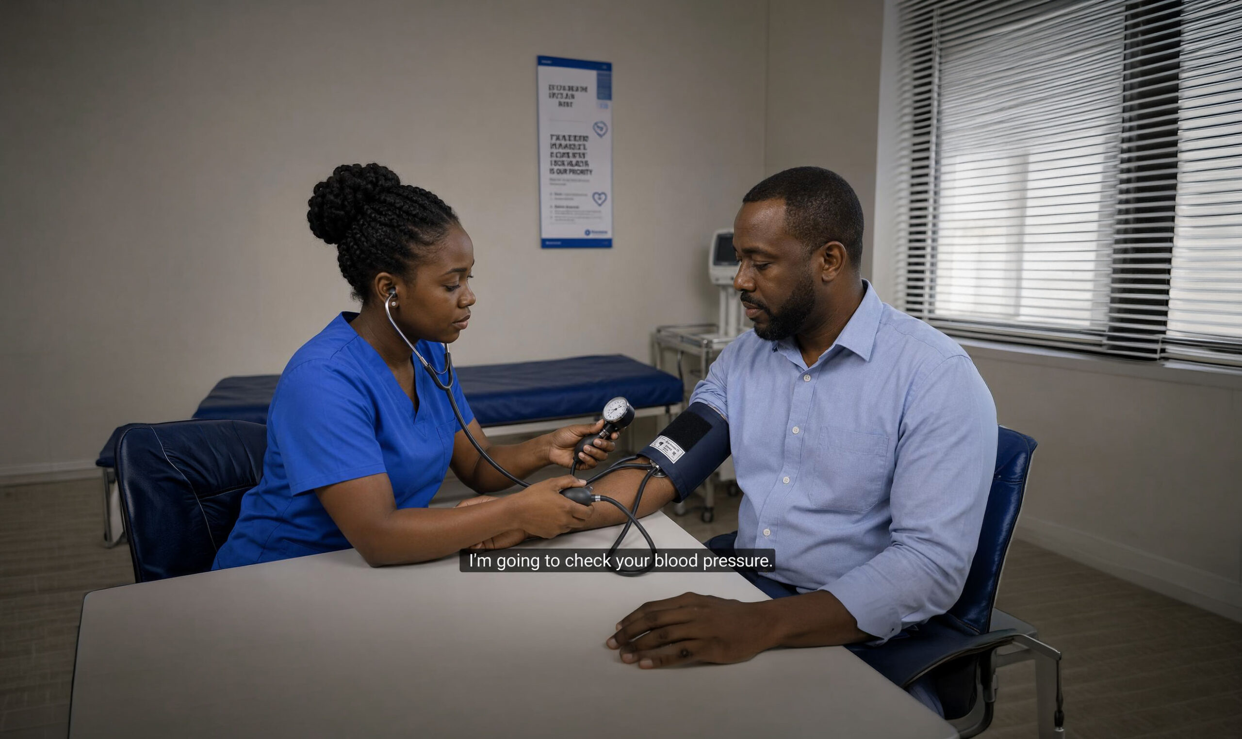 Young caregiver students practising clinical care skills